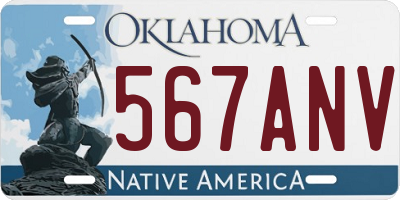 OK license plate 567ANV
