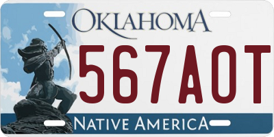 OK license plate 567AOT