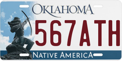OK license plate 567ATH