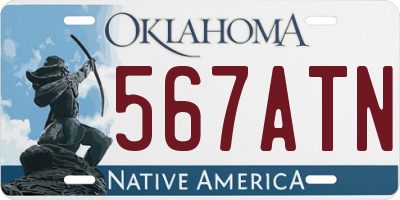 OK license plate 567ATN