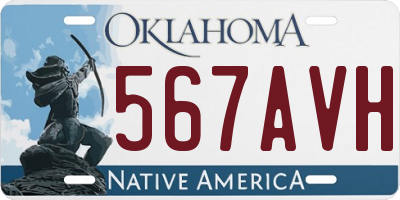 OK license plate 567AVH