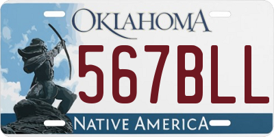 OK license plate 567BLL