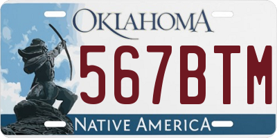 OK license plate 567BTM