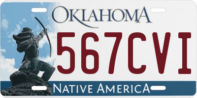 OK license plate 567CVI