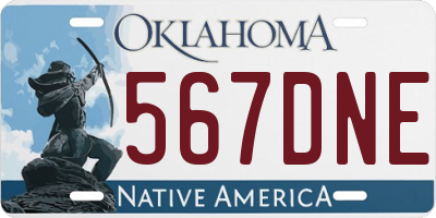 OK license plate 567DNE
