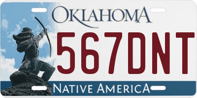 OK license plate 567DNT