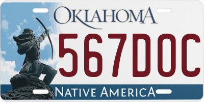 OK license plate 567DOC