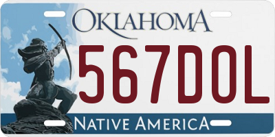OK license plate 567DOL