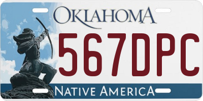 OK license plate 567DPC