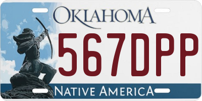 OK license plate 567DPP