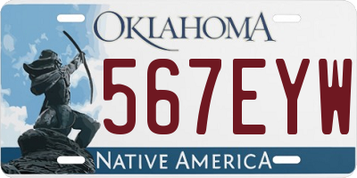 OK license plate 567EYW
