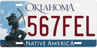 OK license plate 567FEL