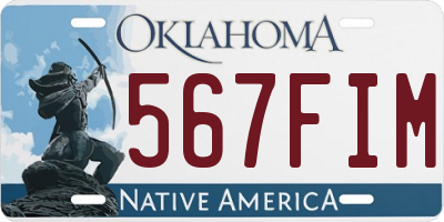 OK license plate 567FIM