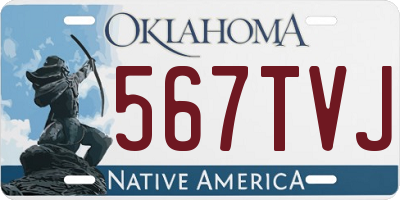 OK license plate 567TVJ