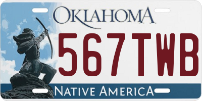 OK license plate 567TWB