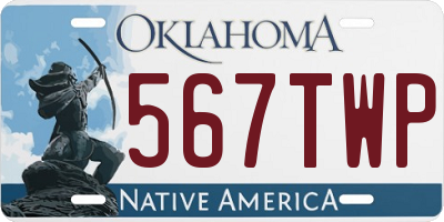 OK license plate 567TWP