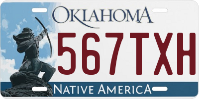 OK license plate 567TXH