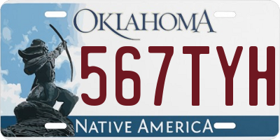 OK license plate 567TYH