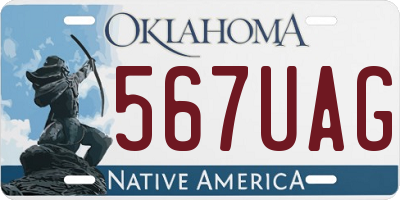 OK license plate 567UAG