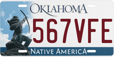 OK license plate 567VFE