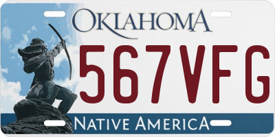 OK license plate 567VFG
