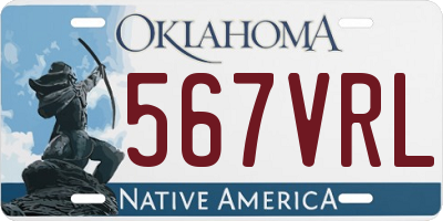 OK license plate 567VRL