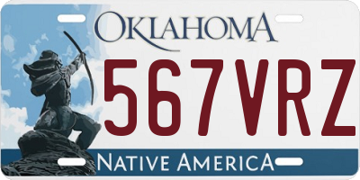 OK license plate 567VRZ