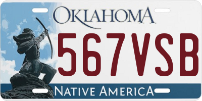 OK license plate 567VSB