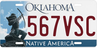 OK license plate 567VSC