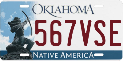 OK license plate 567VSE