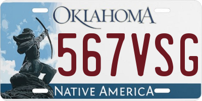 OK license plate 567VSG