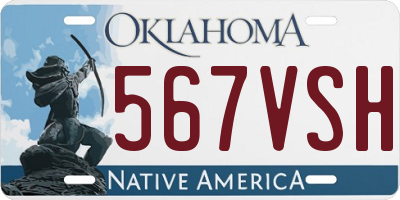 OK license plate 567VSH