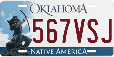 OK license plate 567VSJ