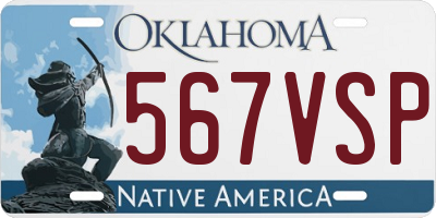 OK license plate 567VSP