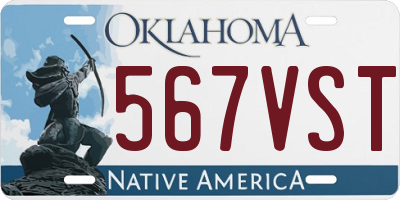 OK license plate 567VST