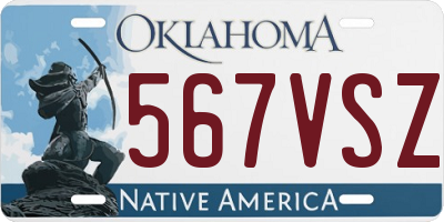 OK license plate 567VSZ