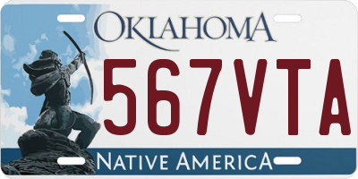 OK license plate 567VTA
