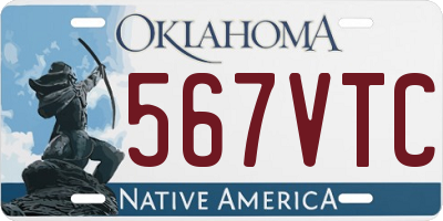 OK license plate 567VTC