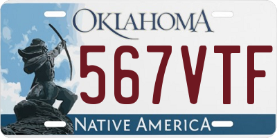 OK license plate 567VTF