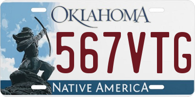 OK license plate 567VTG