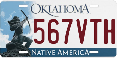 OK license plate 567VTH