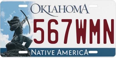 OK license plate 567WMN