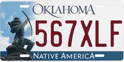 OK license plate 567XLF