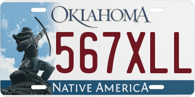 OK license plate 567XLL