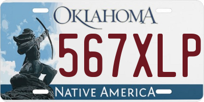 OK license plate 567XLP
