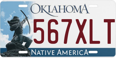 OK license plate 567XLT