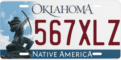 OK license plate 567XLZ