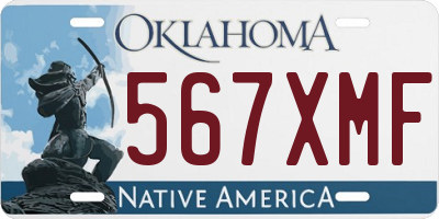 OK license plate 567XMF