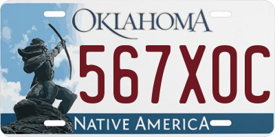 OK license plate 567XOC