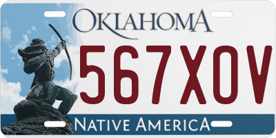 OK license plate 567XOV